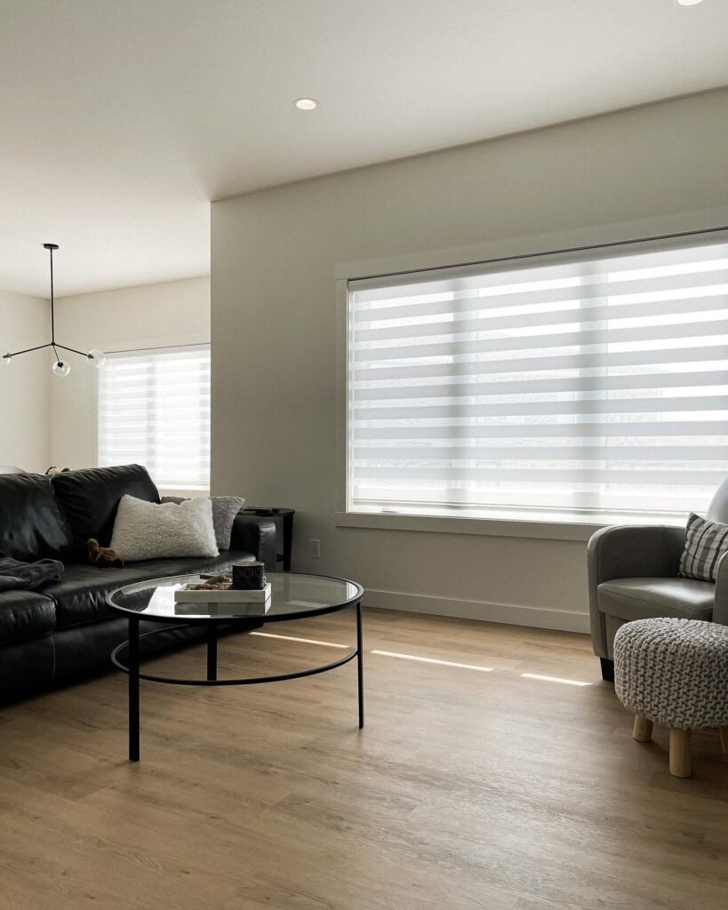 duplex roller blinds for living room by window curtains shop in dubai