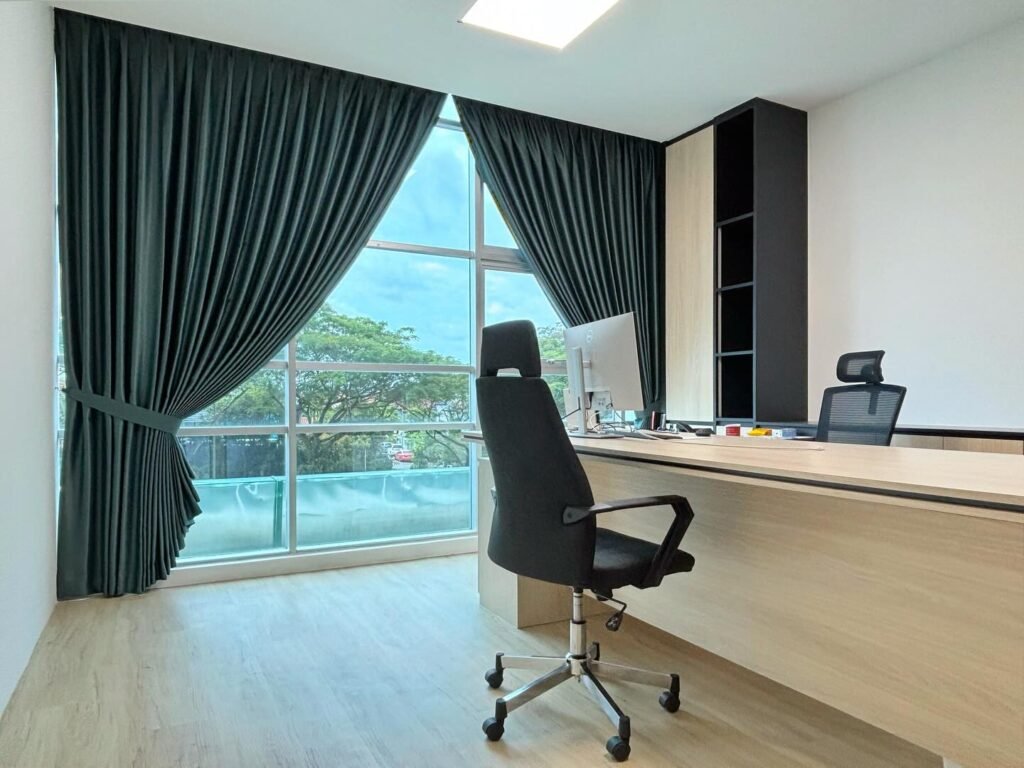 made to measure office curtains in dubai internet city blackout fabric